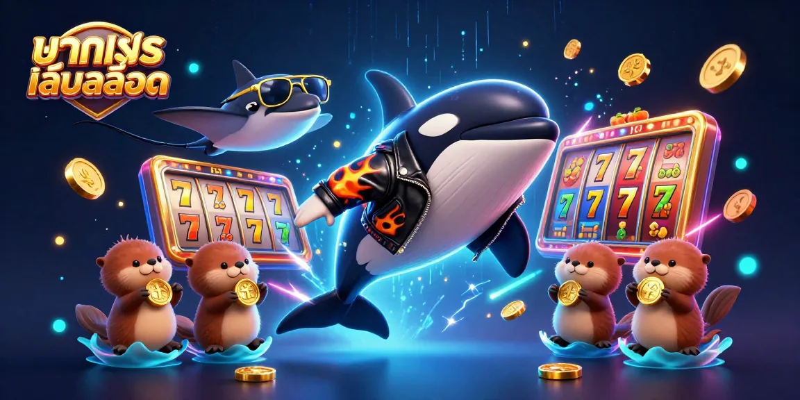 Spin to win big with ทดลองเล่นสล็อต, where the orca and sea otters celebrate in a vibrant casino scene!