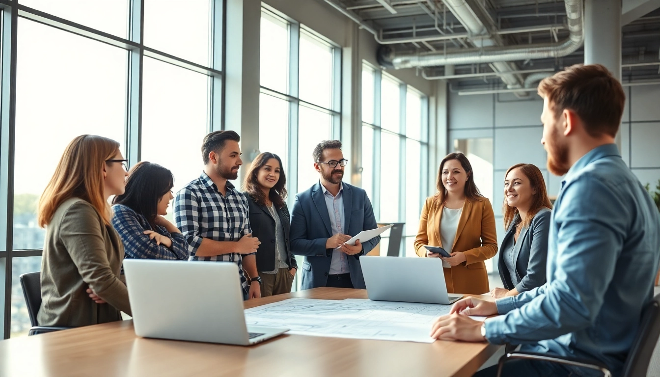 Headhunter Ingenieure consulting in a modern office with collaboration tools.