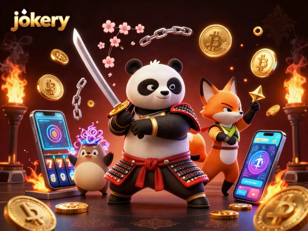 Win big at jokery while enjoying a vibrant, dynamic casino-themed illustration with engaging elements.