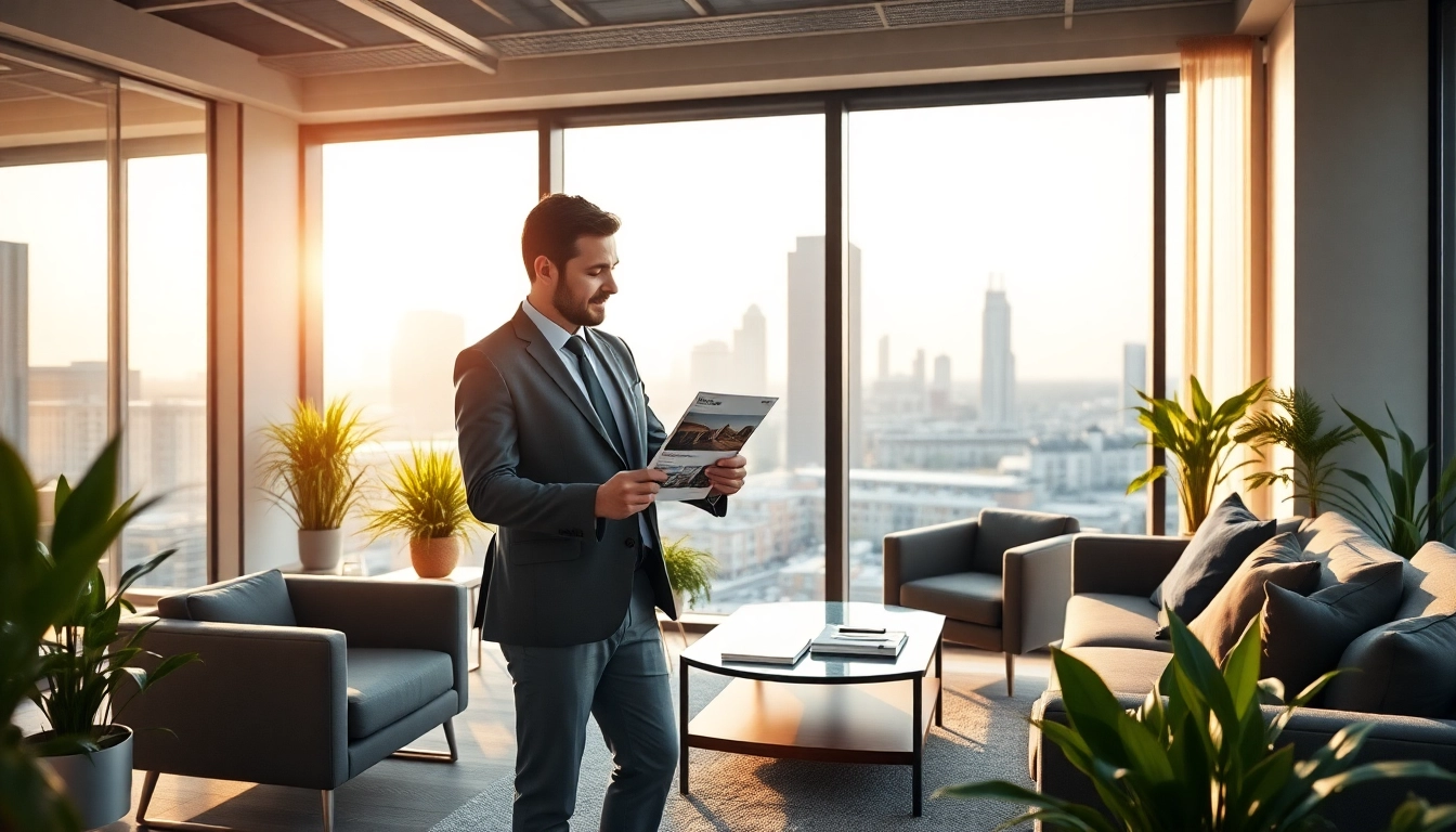 Immobilienmakler Frankfurt Preungesheim berät Kunden im modernen Büro.