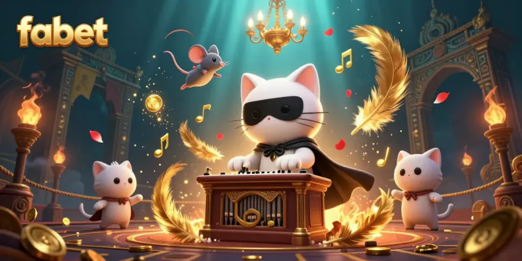 Experience exhilarating gameplay with fabet's thrilling characters in a dynamic casino scene.
