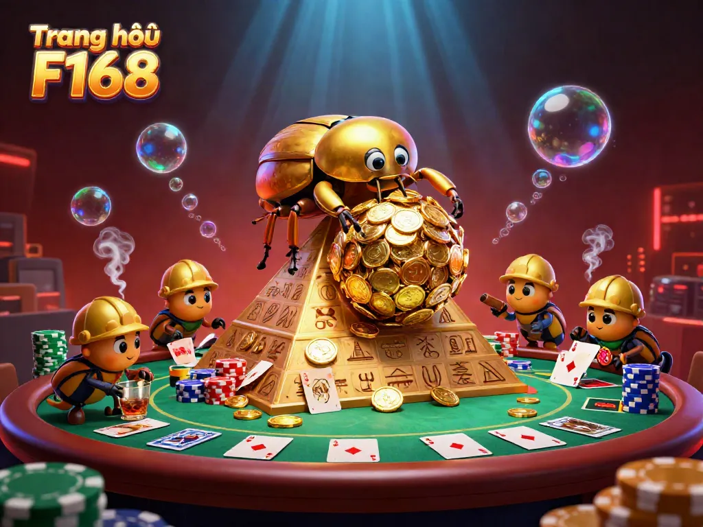 Engage with thrilling gameplay on Trang chủ F168, featuring vibrant casino elements including poker chips and cards.
