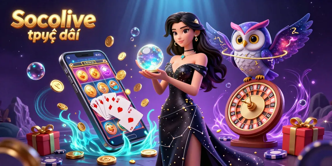 Socolive trực tiếp offers an engaging online betting experience with 3D visuals showcasing dynamic gambling elements.