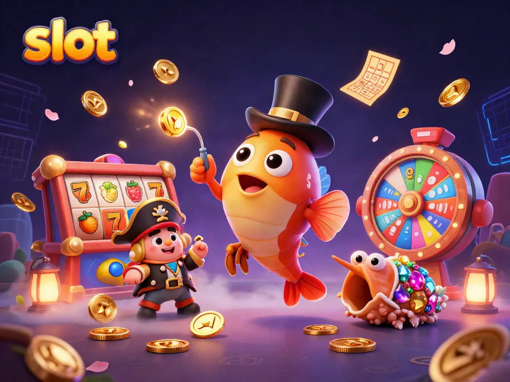 Spin slot reels and win big with dynamic characters and vibrant elements lighting up the scene.