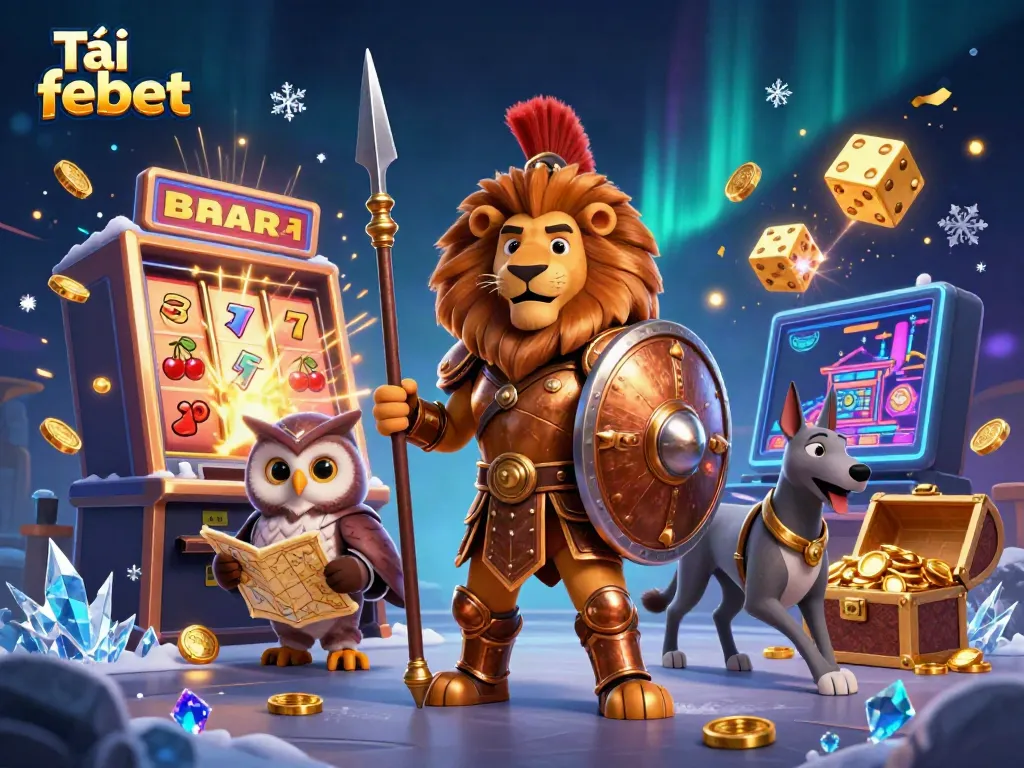 Experience the jackpot excitement with Tải febet in this vibrant 3D casino illustration.